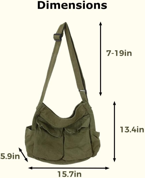 Sumleno Bohemian Hipster Hobo Boho Hippie Crossbody Bag Purse Canvas Sling Bag Aesthetic Tote Large Handbags Fairy Grunge Bag