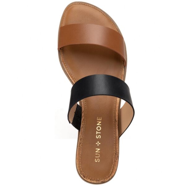 Sun + Stone Womens Easten Black Slide Sandals Shoes 7.5 Medium (B,M) BHFO 9126