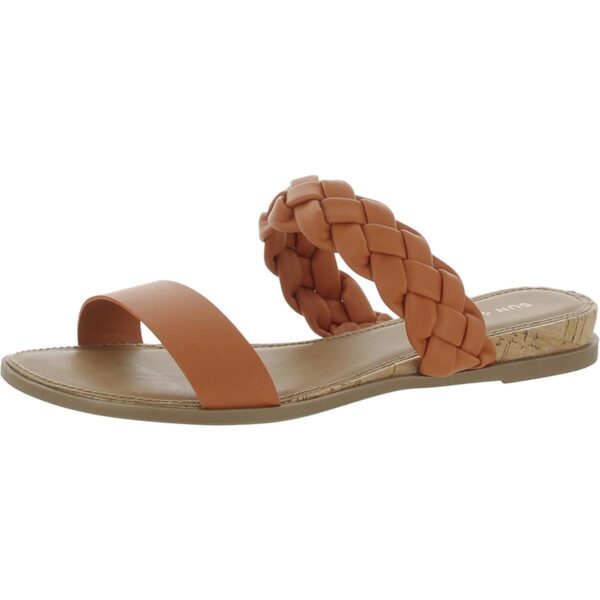 Sun + Stone Womens Easten Orange Slide Sandals Shoes 9 Medium (B,M) BHFO 2520