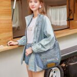 Sunwel Fashion Denim Crescent Bag - Women Casual Shoulder Purse Hobo Bag Crossbody with Adjustable Strap & Dual Pockets