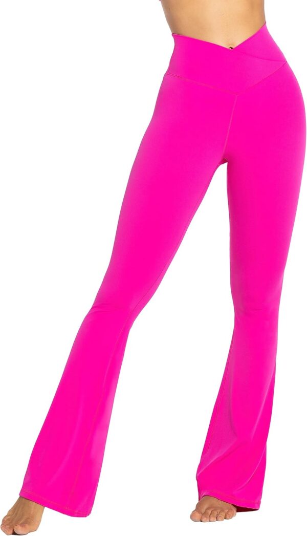 Sunzel Flare Leggings, Crossover Yoga Pants with Tummy Control, High-Waisted and Wide Leg