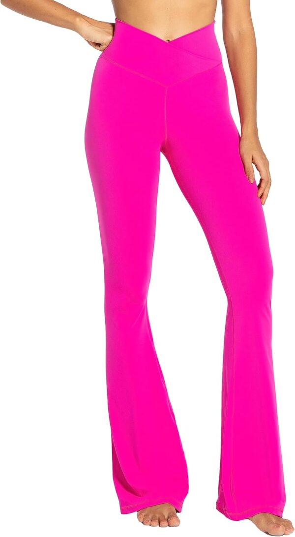 Sunzel Flare Leggings, Crossover Yoga Pants with Tummy Control, High-Waisted and Wide Leg