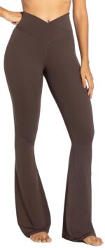 Sunzel Flare Leggings, Crossover Yoga Pants with Tummy Control, High-Waisted and Wide Leg