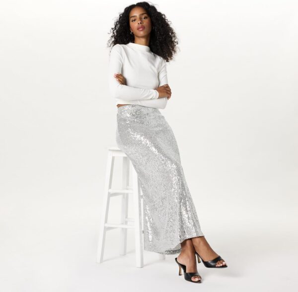 The Drop Women's Adela Sequin Maxi Skirt