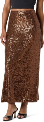 The Drop Women's Adela Sequin Maxi Skirt