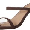 The Drop Women's Avery Square Toe Two Strap High Heeled Sandal