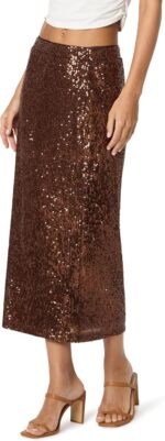 The Drop Women's Bianca Sequin Midi Skirt