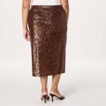 The Drop Women's Bianca Sequin Midi Skirt