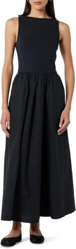 The Drop Women's Dia Mixed Fabric Midi Tank Dress