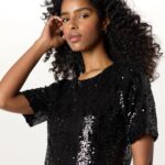 The Drop Women's Reina Sequin T-Shirt Dress