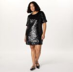 The Drop Women's Reina Sequin T-Shirt Dress