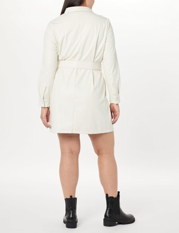 The Drop Women's Sam Vegan Leather Shirtdress