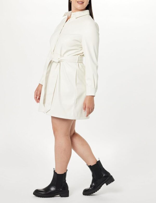 The Drop Women's Sam Vegan Leather Shirtdress