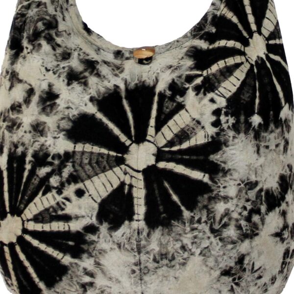 TIE DYE Bohemian Hipster Hobo Boho Hippie Crossbody Bag Purse Black Tone 39"