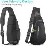 TITECOUGO Small Sling Bag, Lightweight Crossbody Backpack for Men Women, Shoulder Bag for Sports and Outdoor