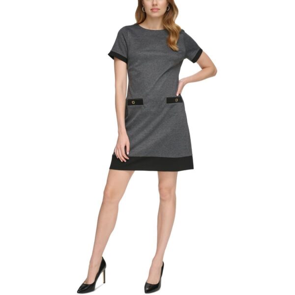 Tommy Hilfiger Womens Gray Business Shift Dress 14 BHFO 9294