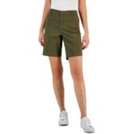 Tommy Hilfiger Womens Green Flat Front Midi Daytime Bermuda Shorts 2 BHFO 6608