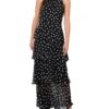 Tommy Hilfiger Women's Maxi Halter Tiered Dress