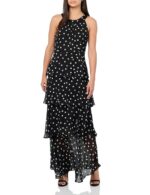 Tommy Hilfiger Women's Maxi Halter Tiered Dress