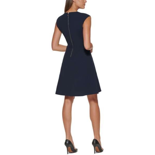 Tommy Hilfiger Womens Navy Sleeveless Mini Work Fit & Flare Dress 14 BHFO 6804