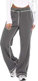 Track Pants Women - Soft Wide Leg Sweatpants Women Drawstring Lounge Pants Women Joggers with Pockets