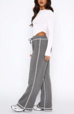 Track Pants Women - Soft Wide Leg Sweatpants Women Drawstring Lounge Pants Women Joggers with Pockets