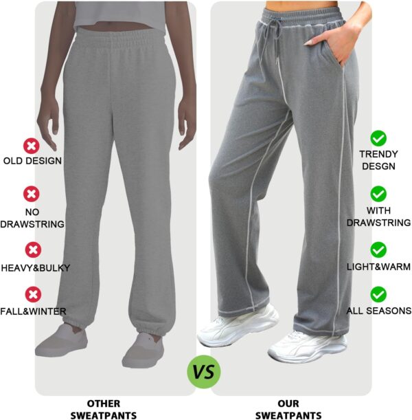 Track Pants Women - Soft Wide Leg Sweatpants Women Drawstring Lounge Pants Women Joggers with Pockets