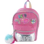 Twinkle Toes by Skechers Girls Pink Twill Backpack Purse Small BHFO 7999