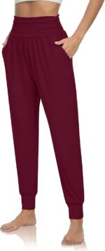 UEU Women's Cozy Yoga Joggers Pants Loose Workout Sweatpants Comfy Lounge Pants with Pockets