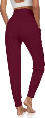 UEU Women's Cozy Yoga Joggers Pants Loose Workout Sweatpants Comfy Lounge Pants with Pockets