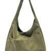 Ulisty Women Corduroy Wide Strap Hobo Bag Shoulder Bag Casual Underarm Bag Handbag