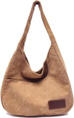 Ulisty Women Corduroy Wide Strap Hobo Bag Shoulder Bag Casual Underarm Bag Handbag