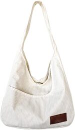 Ulisty Women Corduroy Wide Strap Hobo Bag Shoulder Bag Casual Underarm Bag Handbag