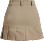 Verdusa Women's High Waist A Line Pleated Short Cargo Skirt with Pocket