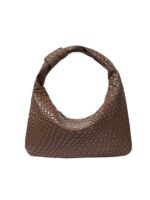 Verdusa Women's Hobo Bags Zipper Handbags Knot Strap Leather Shoulder Bag Evening Clutch Purse