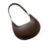 Verdusa Women's PU Leather Hobo Bag Small Purse Zipper Top Handle Bag Crescent Shoulder Bag