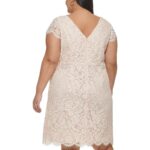 Vince Camuto Womens Ivory Lace Scalloped Shift Dress Plus 16W BHFO 7434