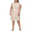 Vince Camuto Womens Ivory Lace Scalloped Shift Dress Plus 16W BHFO 7434