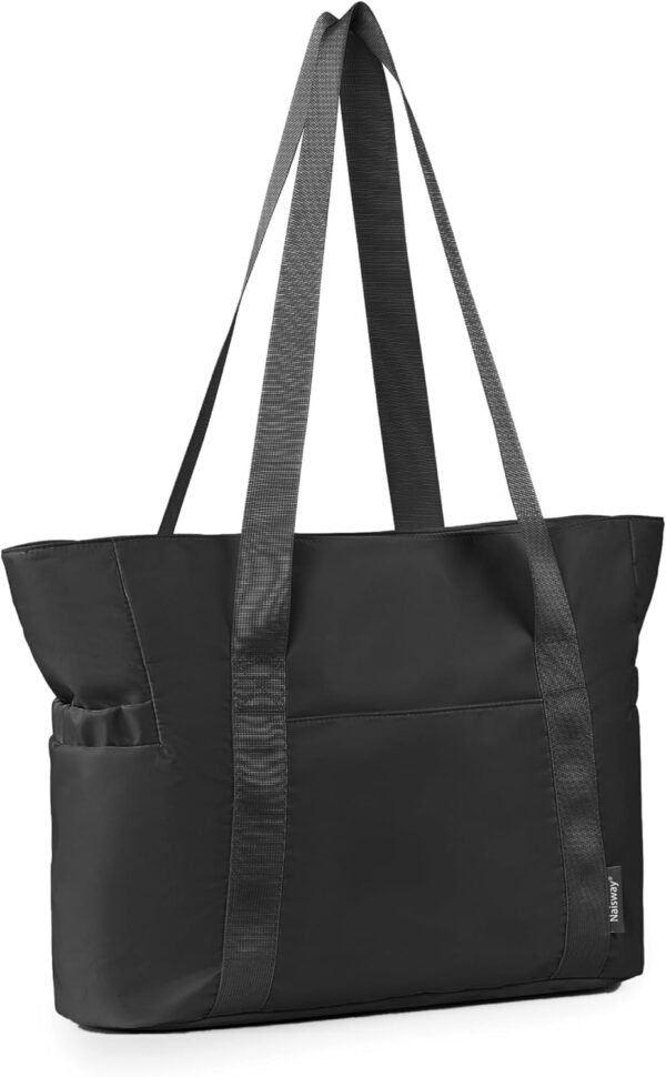 Waterproof Beach and Yoga Tote Bag for Women with Zipper and Mat Strap - Sandproof, Perfect for Beach Days and Yoga