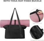 Waterproof Beach and Yoga Tote Bag for Women with Zipper and Mat Strap - Sandproof, Perfect for Beach Days and Yoga