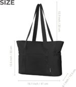 Waterproof Beach and Yoga Tote Bag for Women with Zipper and Mat Strap - Sandproof, Perfect for Beach Days and Yoga