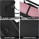 Waterproof Beach and Yoga Tote Bag for Women with Zipper and Mat Strap - Sandproof, Perfect for Beach Days and Yoga