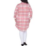 White Mark Womens Piper Plaid Button Front Casual Tunic Top Shirt Plus BHFO 9507