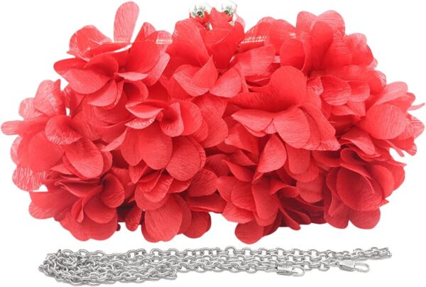 Women Clutch Evening Bag Small Floral Purses with Chain for Wedding, Party, Prom