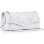 Women Evening Clutch Bags Satin Rhinestone Fromal Party Purse for Wedding Cocktail Prom Clutches