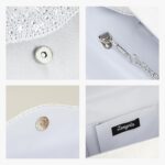 Women Evening Clutch Bags Satin Rhinestone Fromal Party Purse for Wedding Cocktail Prom Clutches