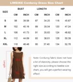 Women's Corduroy Overall Dress Sleeveless A line Fall Mini Dress Pinafore Jumper with Pockets