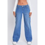 Women's Low Rise Relaxed Cargo Jeans