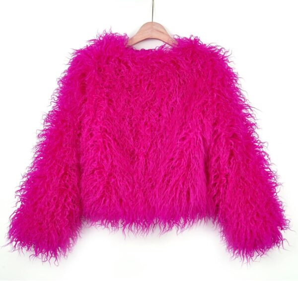 Women's Shaggy Faux Fur Outwear Coat Jacket Long Sleeve Warm Winter