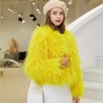 Women's Shaggy Faux Fur Outwear Coat Jacket Long Sleeve Warm Winter